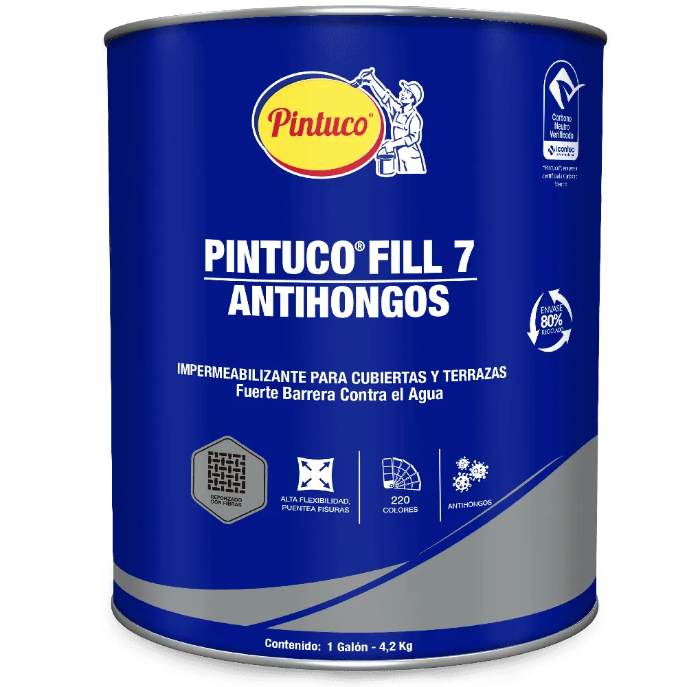 Impermeabilizante acrílico Pintuco Fill 7 Antihongos