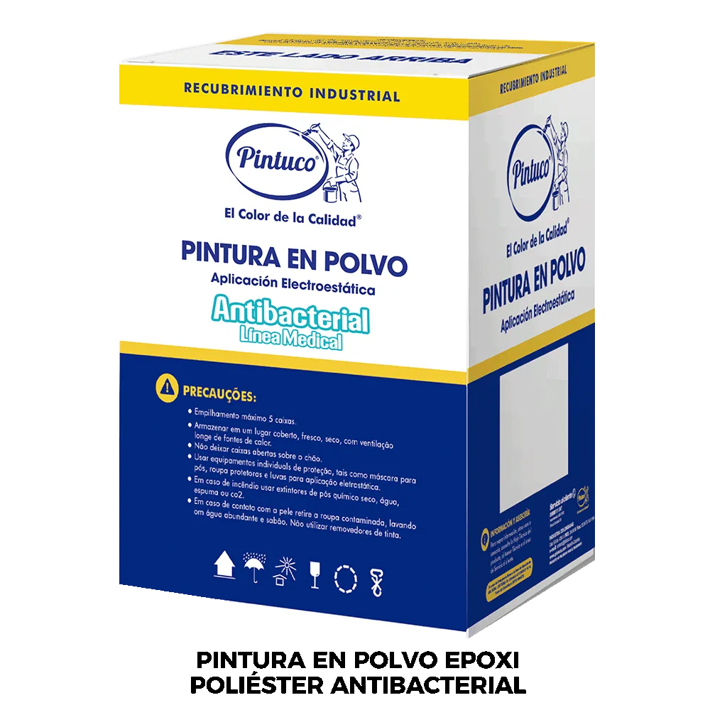 Recubrimiento electrostático Epoxi poliéster antibacterial