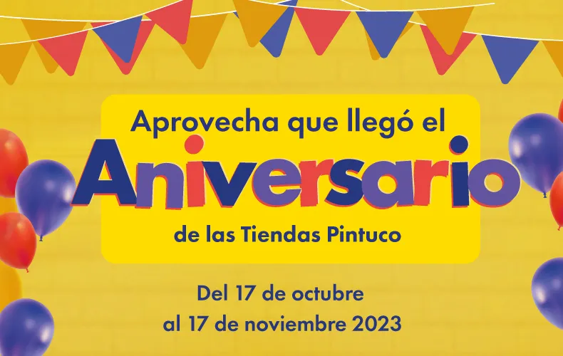 Términos y condiciones del Aniversario Tiendas Pintuco